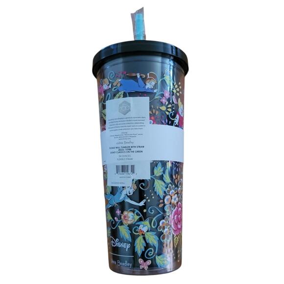 Disney Parks X 100 Years of Wonder Vera Bradley Insulated Cup Tumbler with Straw - Picture 3 of 9